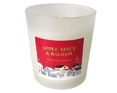 Vela con caja rojo/blanco