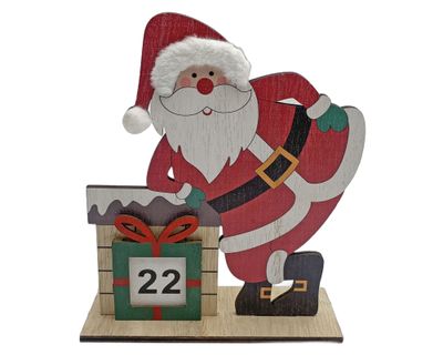 Calendario Santa chimenea 18x15x5.4 cm