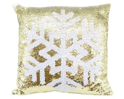 Imagen 1 del producto Cojín decorativo lentejuelas copo
