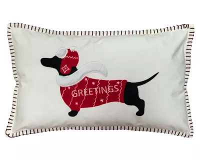 Cojín Bordado perro 30x50 cm