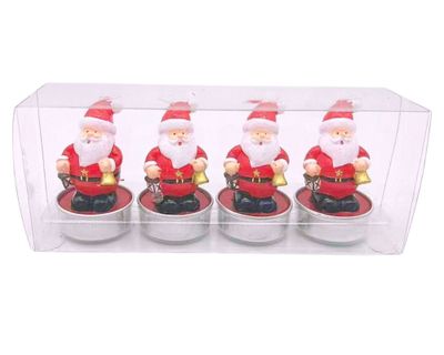 Vela T-light Santa 4 piezas