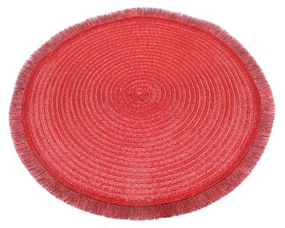 Imagen 2 del producto Individual redondo 39 cm rojo