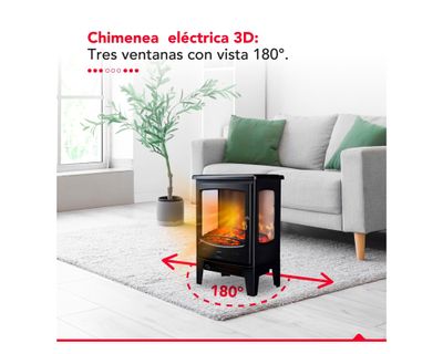Imagen 2 del producto Estufa chimenea eléctrica Thor Firecplace 3D 1800 W 6120 BTU