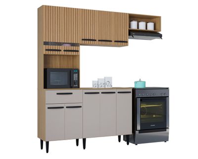 Kit cocina 10 puertas Dora damasco/ripado/Off white