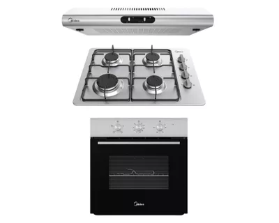 Kit empotrable MHMG60MBOG1 horno 67 lt + encimera 4 quemadores + campana 39.5 W
