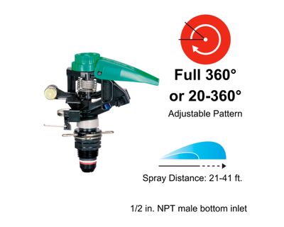 Imagen 2 del producto Aspersor impacto P5-R negro 5.08 cm