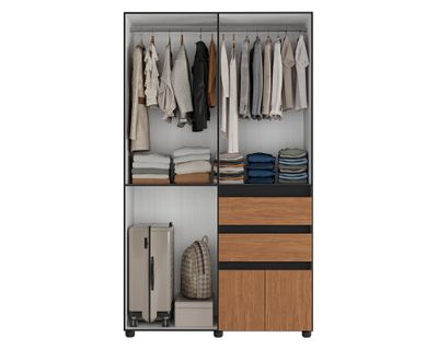 Imagen 2 del producto Clóset 4 puertas 2 cajones 200x120x50 cm