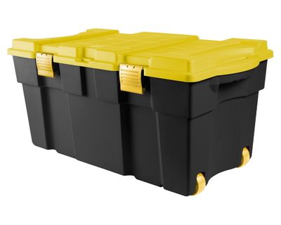 Baúl negro/amarillo polipropileno 130 lt