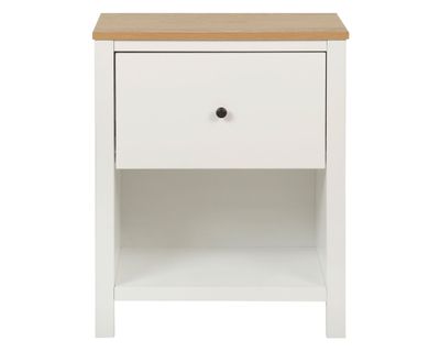 Imagen 1 del producto Velador New provenzal blanco 1 cajón