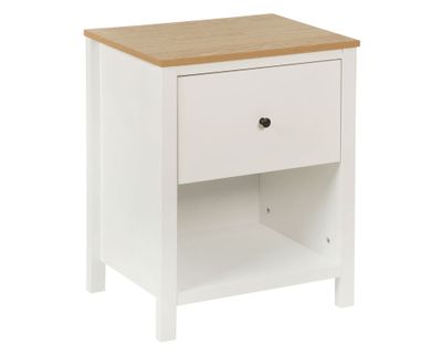 Imagen 2 del producto Velador New provenzal blanco 1 cajón