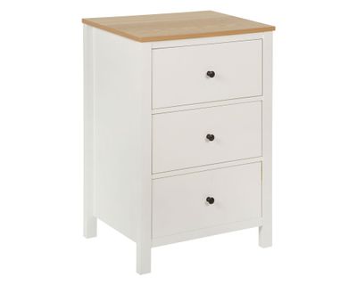 Imagen 2 del producto Velador New provenzal blanco 3 cajones