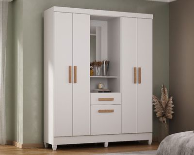 Imagen 2 del producto Clóset tocador 4 puertas 1 cajón 1 zapatera Valerie blanco 180x144.4x40.5 cm