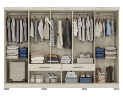 Imagen 2 del producto Clóset Viena crema 10 puertas 2 cajones 2 zapateras