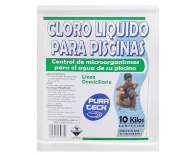 Imagen 2 del producto Cloro líquido piscina 10 kg Pura tech