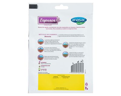 Imagen 2 del producto Semilla espinaca 5 gr Anasac
