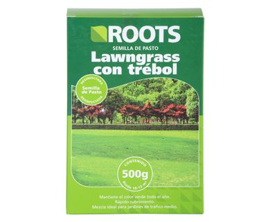 Semilla pasto lawngrass trébol corriente desinfectada 500g Roots
