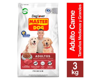 Alimento perro 3 kg premium carne master dog
