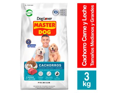 Alimento cachorro 3 kg carne y leche masterdog