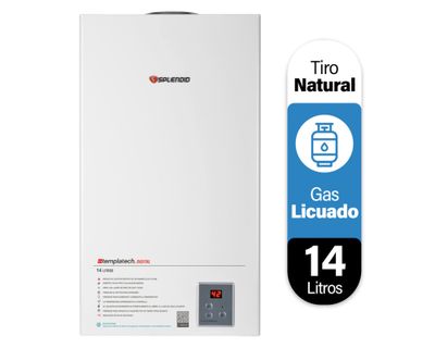 Imagen 2 del producto Calefont ionizado tiro natural 14 litros gas licuado Templatech Splendid