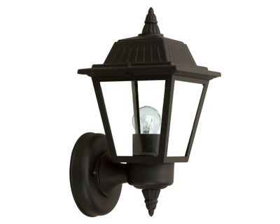 Farol pared 1L E27 negro Abitare