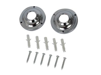 Imagen 2 del producto Set flanche 19 mm barra baño cromado recto 2 unidades metalhsa