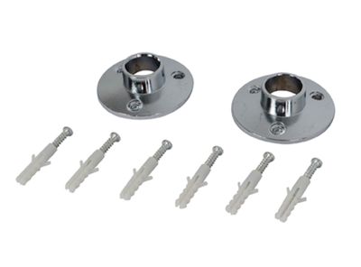 Imagen 2 del producto Set flanche 19 mm barra baño fundido 2 unidades metalhsa