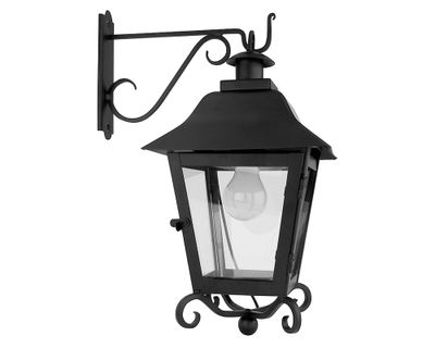 Farol pared 1L E27 Georgean negro Euro
