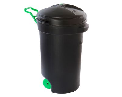 Basurero industrial 75 litros con ruedas negro Wenco