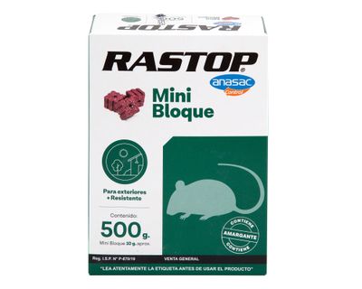 Raticida mini bloque Rastop 500g Anasac