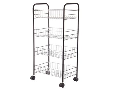 Imagen 2 del producto Carro 40.5 x 25 x 82 cm 4 canastos fijos acero cromado Cotidiana