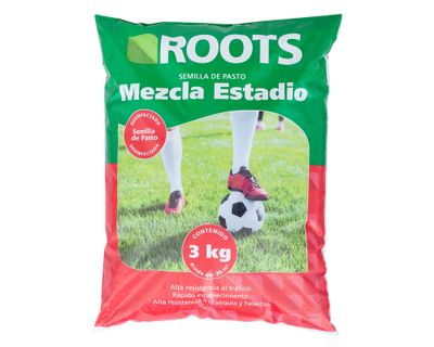 Semilla corriente desinfectada mezcla pasto estadio x3 kg Roots garden