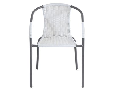 Imagen 1 del producto Silla símil ratán blanco Outzen