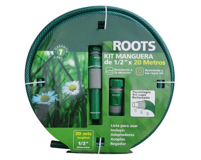 Manguera 1/2'' 20m + set riego verde