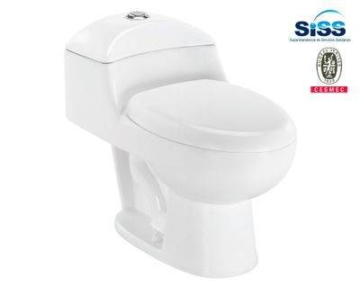 One piece 30 cm asiento cierre suave Lisboa blanco Vessanti