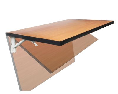 Soporte para repisas 14 x 31,5 x 2 cm abatible blanco Ducasse