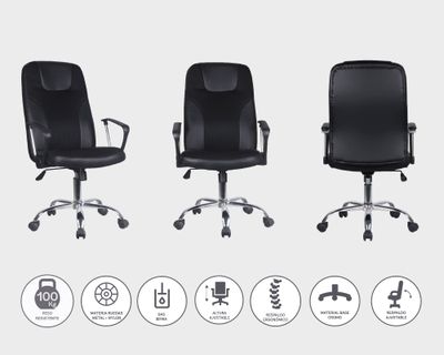 Imagen 2 del producto Silla de escritorio gas 6060 negro M+Design