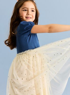 Imagen 2 del producto Vestido Tull Estampado Frontal