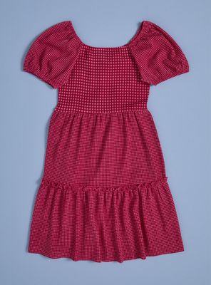 Vestido Vichy con Manga Globo