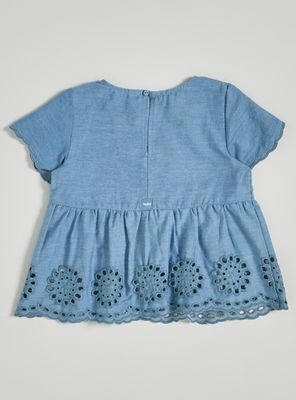 Imagen 2 del producto Blusa Denim Detalle Broderie