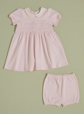 Vestido Bordado con Cuello y Calzón