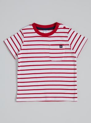 Polera Rayas con Bolsillo Niño
