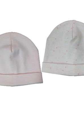 Imagen 2 del producto Gorro Bipack Liso y Estampado Rosado