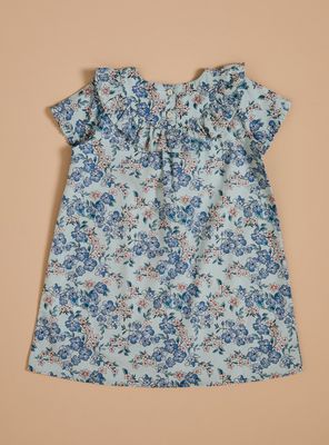 Vestido con Estampado Floral Niña