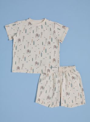 Pijama Corto Estampado Niño