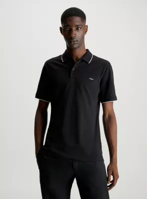 Polera Slim CK Detalle en Cuello y Manga