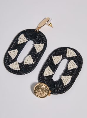 Imagen 2 del producto Aros Raffia y Mostacillas