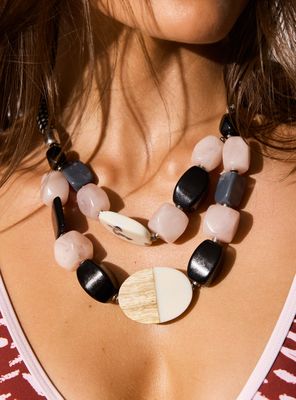 Imagen 2 del producto Collar Doble Piedras de Colores