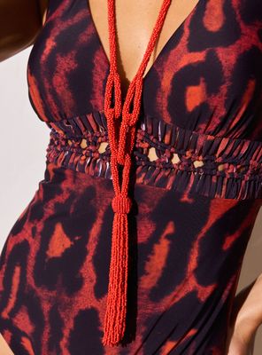 Imagen 2 del producto Collar Largo con Nudo de Mostacillas