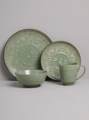 Set de Vajilla 24 Piezas Green Cerámica