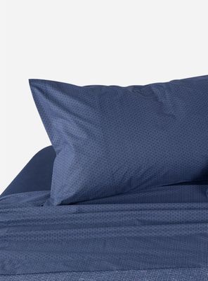 Juego de Sábanas Miniprint Brett Navy 1.5 Plazas